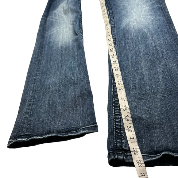 MISS ME WOMEN'S MEDIUM WASH MID RISE CROSS POCKET STRETCH BOOTCUT JEANS SZ 33 - Picture 13 of 16